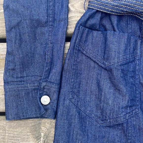 7 For All Mankind Denim Zip-up Dress - Picture 4 of 5